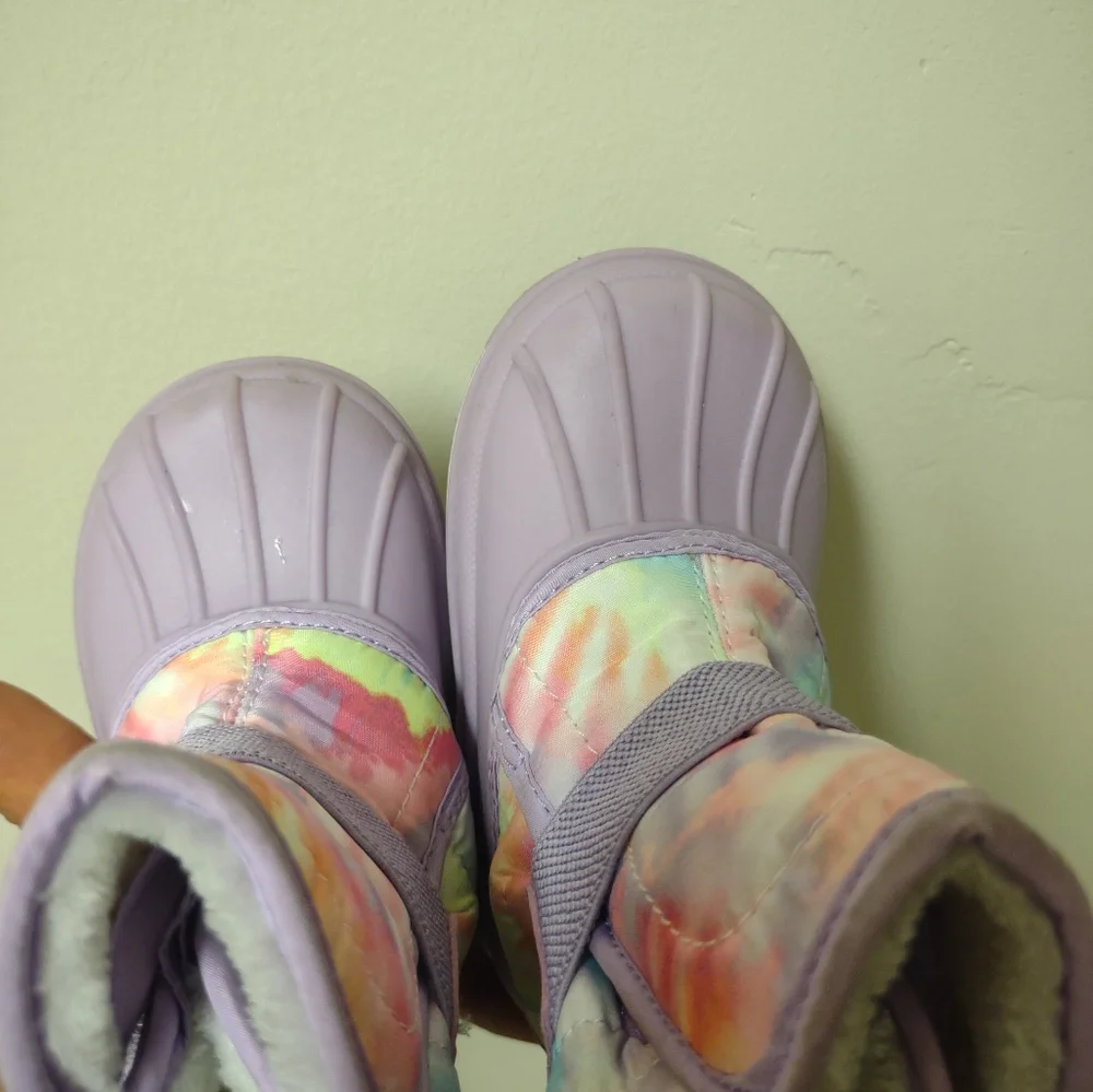 Children's Place Girls Purple/Pink Snow Boots Size 6 - Picture 8 of 10